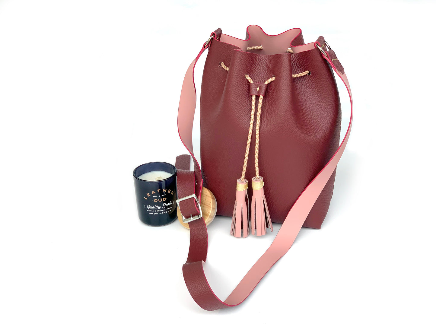 Bucket Bag 100% Leather Crossbody Bag