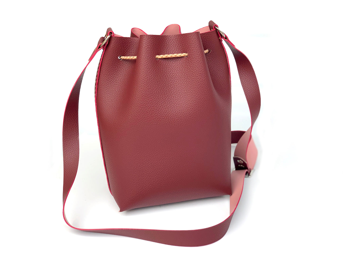 Bucket Bag 100% Leather Crossbody Bag