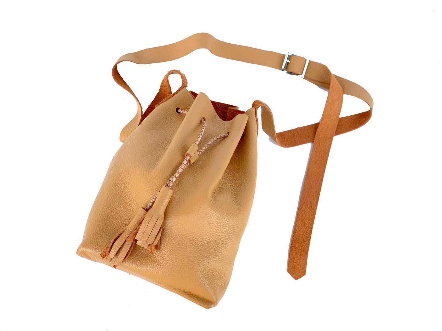 Bucket Bag 100% Leather Crossbody Bag